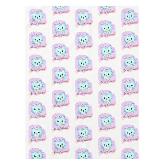 Nappe Valentine's Day Tablecloth Be my Valentine (Devant)