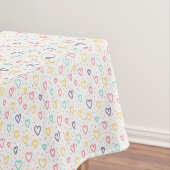 Nappe Valentine's Day Tablecloth Colorful Hearts (In Situ)