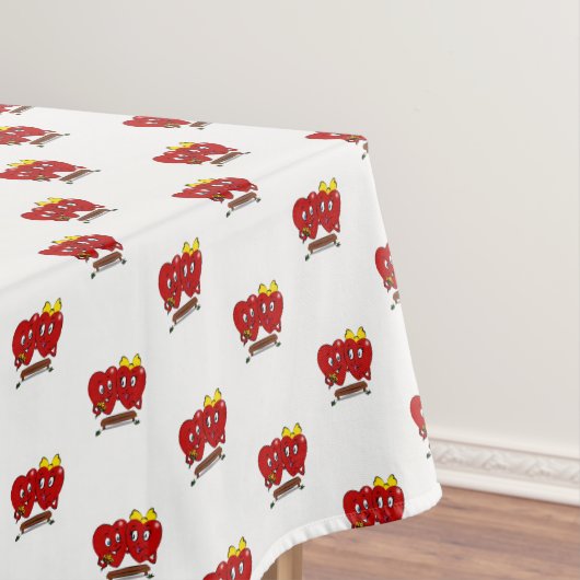 Nappe Valentine's Day Tablecloth Couple Red Hearts (In Situ)
