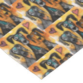 Nappe Valentine's Day Tablecloth Dog Red Hearts (Angle)