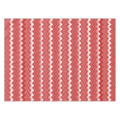 Nappe Valentines rouge et blanc Motif Chevron (Devant (Horizontal))