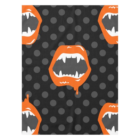 Nappe vampire lips monster fanged creature orange (Devant)