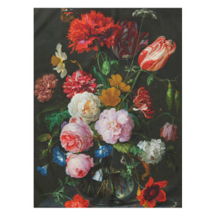 Nappe Vase de verre avec des fleurs