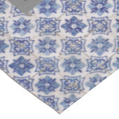 Nappe Vase floral élégant Monogramme de chinoiserie bleu (Angle)