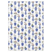Nappe Vases et fleurs bleus de chinoiserie (Devant)