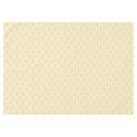 Nappe Vectpr floral sur beige crème clair (Devant (Horizontal))