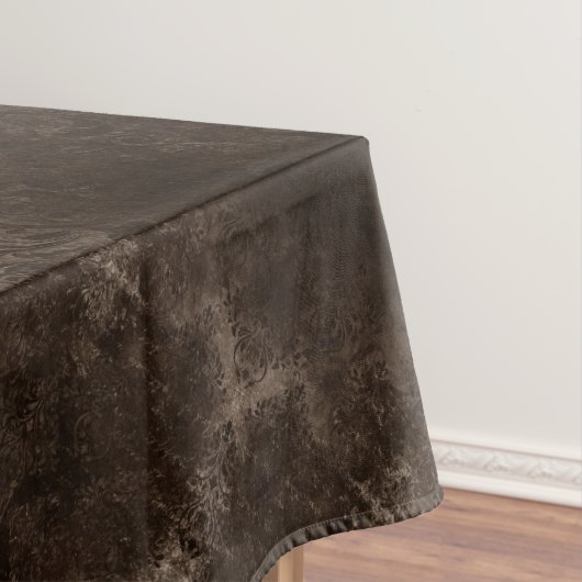 Nappe Velvety Bronze Damask | Grunge baroque Brown (In Situ)