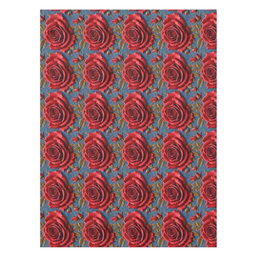 Nappe Velvety Red Roses  (Devant)