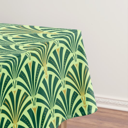 Nappe Ventilateur Art Déco motif - vert pin et menthe (In Situ)