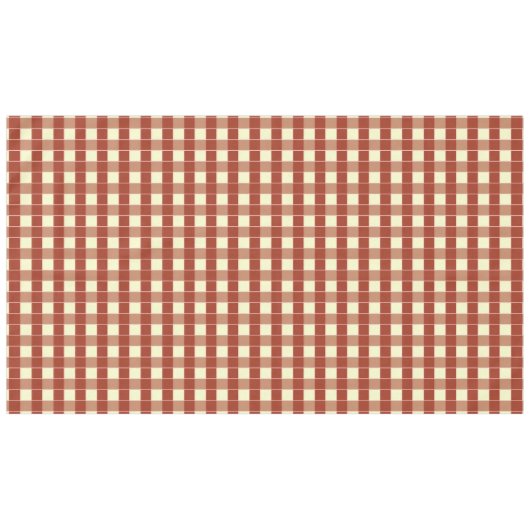 NAPPE VÉRIFICATION ROUGE ET CRÈME (Devant (Horizontal))