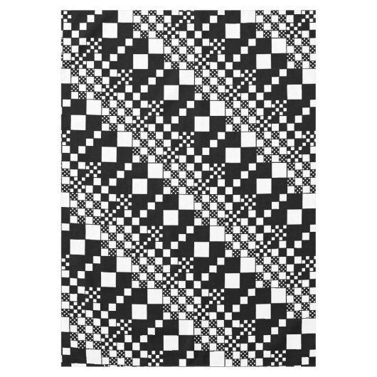 Nappe Vérifié, Chèques - noir et blanc (Devant)