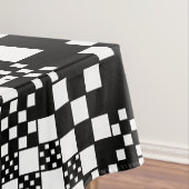 Nappe Vérifié, Chèques - noir et blanc (In Situ)