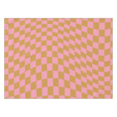 Nappe Vérifier Pink Mustard À damiers Motif Checkerboard (Devant (Horizontal))