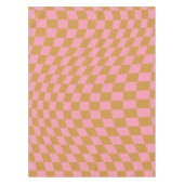 Nappe Vérifier Pink Mustard À damiers Motif Checkerboard (Devant)