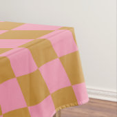 Nappe Vérifier Pink Mustard À damiers Motif Checkerboard (In Situ)