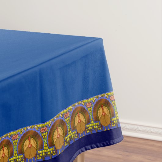 Nappe Verre tendu Thanksgiving Turquie 52" x 70" (In Situ)