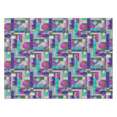 Nappe Verre Turquoise Art déco rose (Devant (Horizontal))