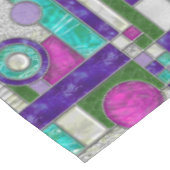 Nappe Verre Turquoise Art déco rose (Angle)