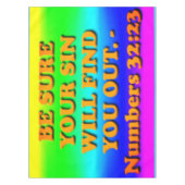 Nappe Vers de bible de 32:23 de nombres. (Devant)