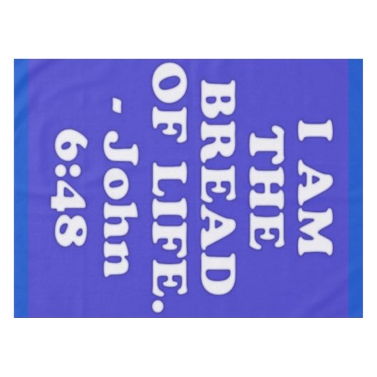 Nappe verset biblique de Jean 6:48. (Devant (Horizontal))