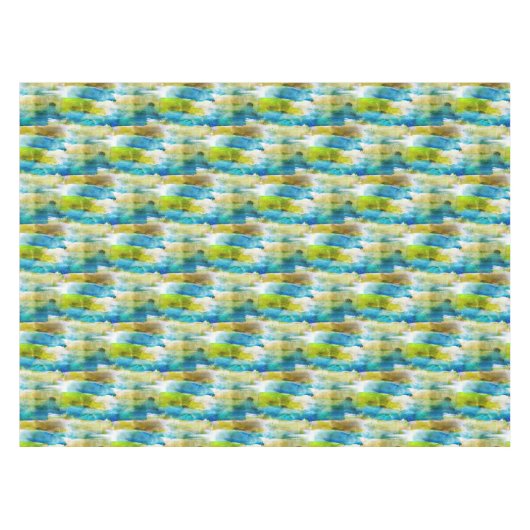 Nappe Vert abstrait d'aquarelle, bleu (Devant (Horizontal))