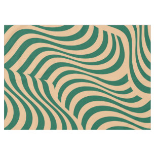 Nappe Vert Beige Zèbre bande minimaliste printemps été