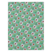 Nappe Vert blanc Jaune Orange Rouge Fleurs de marguerite (Devant)
