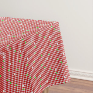 Nappe Vert blanc rouge de motif graphique horizontal de