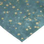 Nappe Vert bleu nuit ciel turquoise or étoile motif (Angle)