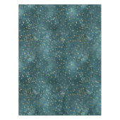 Nappe Vert bleu nuit ciel turquoise or étoile motif (Devant)