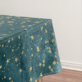 Nappe Vert bleu nuit ciel turquoise or étoile motif (In Situ)