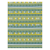 Nappe Vert bleu traditionnel Motif tribal (Devant)