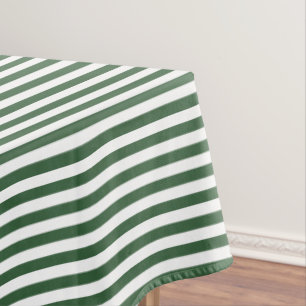 Nappe Vert chasseur et rayure blanche