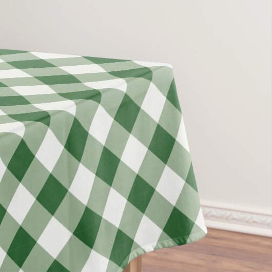 Nappe Vert et Blanc Gingham Fête de Noël (In Situ)