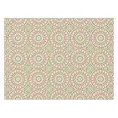 Nappe Vert et Rose Mandala Vintage Motif bohème (Devant (Horizontal))