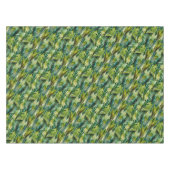 Nappe Vert et Turquoise Aquarelle Tropical Palm Feuille (Devant (Horizontal))