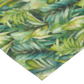 Nappe Vert et Turquoise Aquarelle Tropical Palm Feuille (Angle)