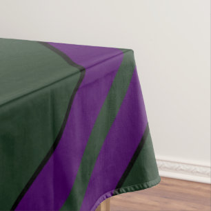 Nappe Vert hanté et violet avec épi rayé