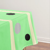 Nappe Vert menthe crème gris pois (In Situ)
