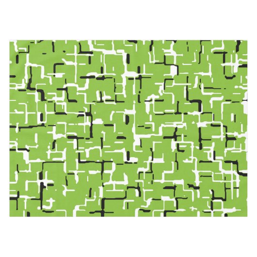 Nappe Vert noir blanc Motif moderne (Devant (Horizontal))
