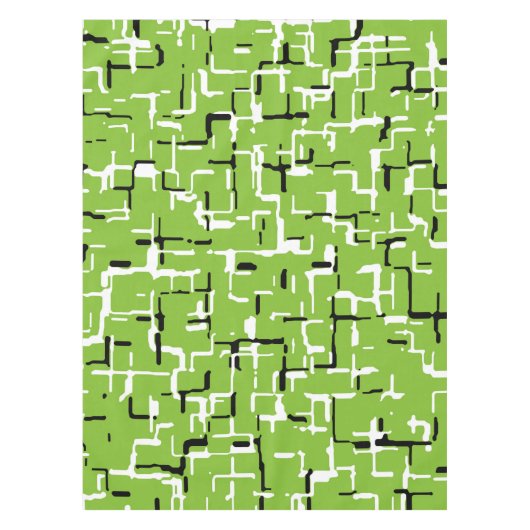 Nappe Vert noir blanc Motif moderne (Devant)