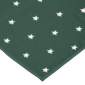 Nappe Vert pâté foncé moderne blanc étoiles vacances mot (Angle)