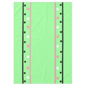 Nappe Vert Pois rose blanc (Devant)