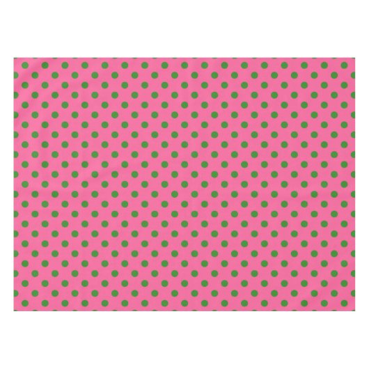 Nappe Vert sur rose Pois Design Motif (Devant (Horizontal))