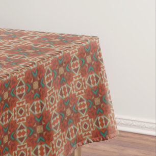 Nappe Vert Turquoise Rouille Orange Beige Brown Rouge Tr
