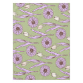 Nappe Vert violet rétro Y2K Funky Hippie Flower Motif (Devant)