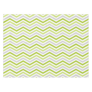 Nappe verte, grise, et blanche de rayure de
