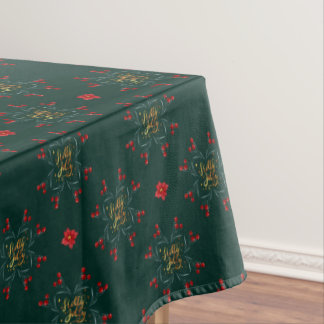 Nappe verte profonde de noël Holly traditionnelle