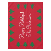 Nappe verte rouge personnalisée d'arbre de Noël (Devant)