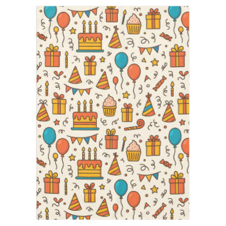 Nappe Vibrant Birthday Party Seamless Pattern